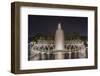 The Fountains and Sculpture of the World War Ii Memorial Lit Up at Night-Michael Nolan-Framed Photographic Print