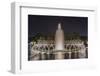 The Fountains and Sculpture of the World War Ii Memorial Lit Up at Night-Michael Nolan-Framed Photographic Print