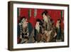 The Four Actors of the Kabuki's Theater-Kuniyoshi Utagawa-Framed Premium Giclee Print