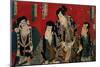 The Four Actors of the Kabuki's Theater-Kuniyoshi Utagawa-Mounted Premium Giclee Print