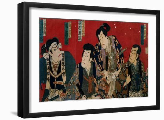 The Four Actors of the Kabuki's Theater-Kuniyoshi Utagawa-Framed Giclee Print