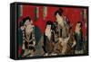 The Four Actors of the Kabuki's Theater-Kuniyoshi Utagawa-Framed Stretched Canvas