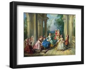 The Four Ages of Man: Childhood, C.1735 (Oil on Canvas)-Nicolas Lancret-Framed Giclee Print