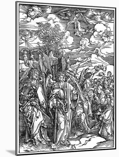The Four Angels Holding the Winds, 1498-Albrecht Durer-Mounted Giclee Print