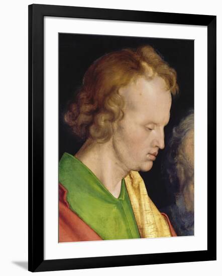 The Four Apostles, Detail from the Left Panel: Head of St. John the Evangelist-Albrecht Dürer-Framed Giclee Print