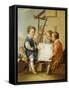 The Four Arts - Architecture-Carle van Loo-Framed Stretched Canvas