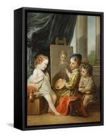 The Four Arts - Painting-Carle van Loo-Framed Stretched Canvas