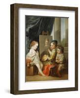 The Four Arts - Painting-Carle van Loo-Framed Giclee Print