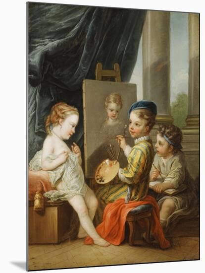The Four Arts - Painting-Carle van Loo-Mounted Giclee Print