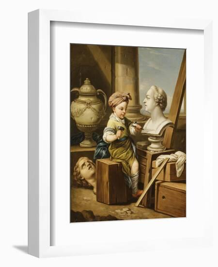 The Four Arts - Sculpture-Carle van Loo-Framed Giclee Print