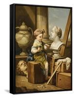 The Four Arts - Sculpture-Carle van Loo-Framed Stretched Canvas