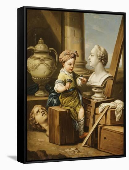 The Four Arts - Sculpture-Carle van Loo-Framed Stretched Canvas