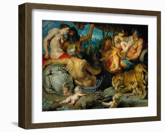 The Four Continents, Around 1615-Peter Paul Rubens-Framed Giclee Print