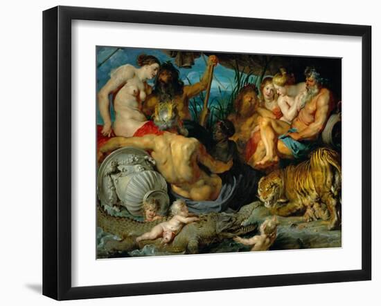 The Four Continents, Around 1615-Peter Paul Rubens-Framed Giclee Print