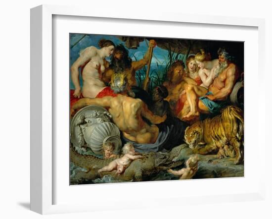 The Four Continents, Around 1615-Peter Paul Rubens-Framed Giclee Print