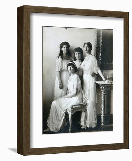 The Four Daughters of Tsar Nicholas II of Russia, 1910S-K von Hahn-Framed Giclee Print