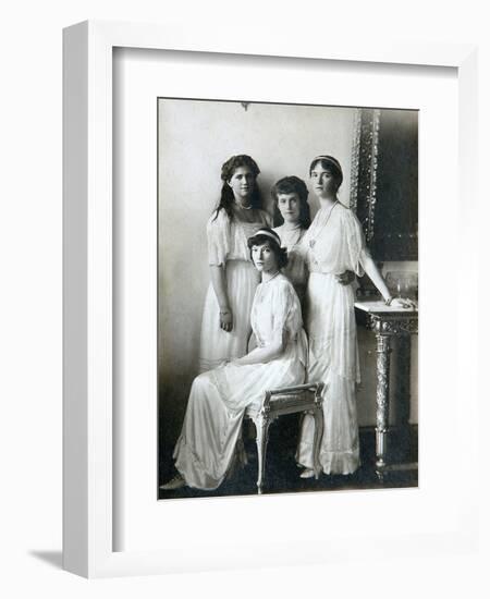 The Four Daughters of Tsar Nicholas II of Russia, 1910S-K von Hahn-Framed Giclee Print