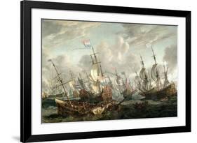 The Four Day's Battle, 1-4 June 1666-Abraham Storck-Framed Giclee Print