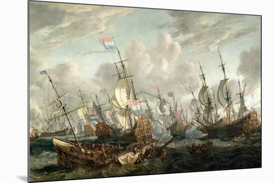 The Four Day's Battle, 1-4 June 1666-Abraham Storck-Mounted Giclee Print