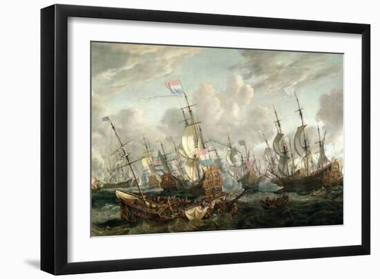 The Four Day's Battle, 1-4 June 1666-Abraham Storck-Framed Giclee Print