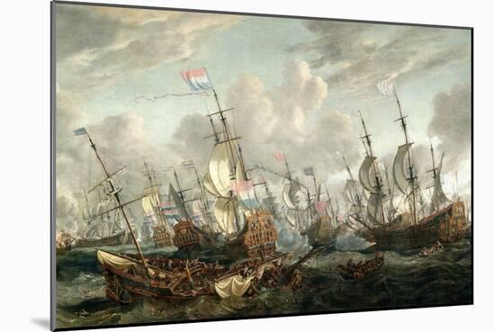 The Four Day's Battle, 1-4 June 1666-Abraham Storck-Mounted Giclee Print