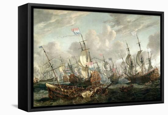The Four Day's Battle, 1-4 June 1666-Abraham Storck-Framed Stretched Canvas
