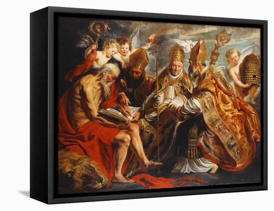 The Four Doctors of the Church-Jacob Jordaens-Framed Stretched Canvas