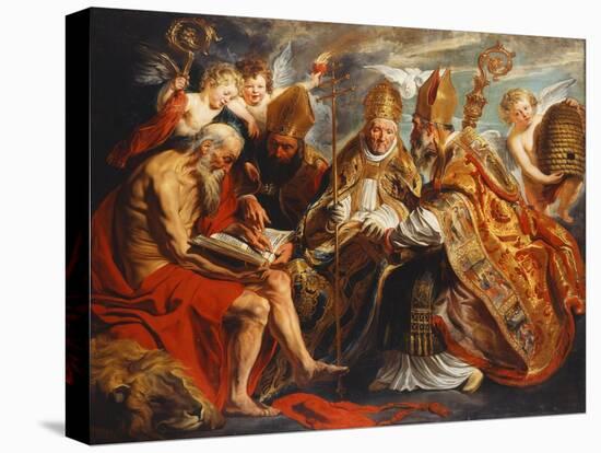 The Four Doctors of the Church-Jacob Jordaens-Stretched Canvas