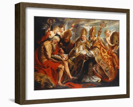 The Four Doctors of the Church-Jacob Jordaens-Framed Giclee Print