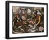 The Four Elements: a Fishmonger's Stall in a Town with the Miraculous Draught of Fishes Beyond -…-Joachim Beuckelaer-Framed Giclee Print