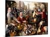 The Four Elements: a Poultry Stall in a Town with the Prodigal Son Beyond - an Allegory of Air-Joachim Beuckelaer-Mounted Giclee Print