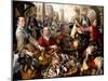 The Four Elements: a Poultry Stall in a Town with the Prodigal Son Beyond - an Allegory of Air-Joachim Beuckelaer-Mounted Giclee Print
