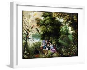 The Four Elements (Oil on Panel)-Hendrik van the Elder Balen-Framed Giclee Print