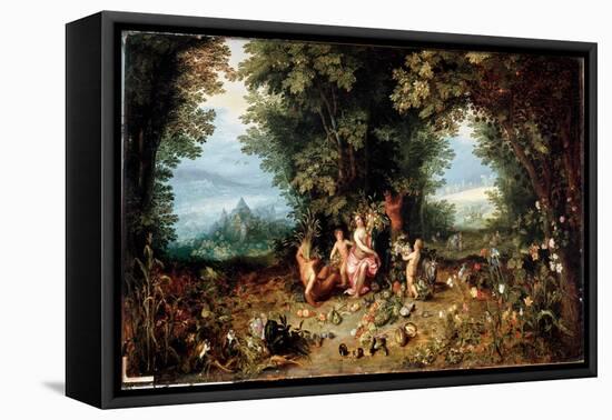 The Four Elements: the Earth. 16Th-17Th Century (Painting)-Jan the Elder Brueghel-Framed Stretched Canvas