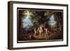 The Four Elements: the Earth Allegory. View of Earth Paradise, 1610 (Oil on Canvas)-Jan the Elder Brueghel-Framed Giclee Print