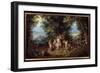 The Four Elements: the Earth Allegory. View of Earth Paradise, 1610 (Oil on Canvas)-Jan the Elder Brueghel-Framed Giclee Print