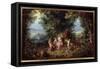 The Four Elements: the Earth Allegory. View of Earth Paradise, 1610 (Oil on Canvas)-Jan the Elder Brueghel-Framed Stretched Canvas