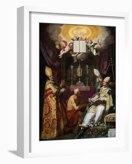 The Four Fathers of the Latin Church-Abraham Bloemaert-Framed Giclee Print