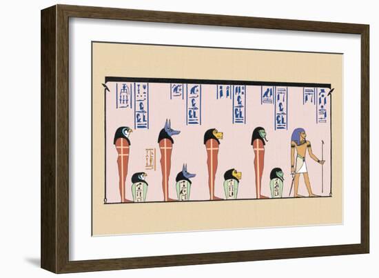 The Four Genii of Hades-J. Gardner Wilkinson-Framed Art Print