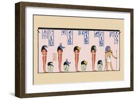 The Four Genii of Hades-J. Gardner Wilkinson-Framed Art Print