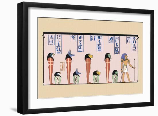 The Four Genii of Hades-J. Gardner Wilkinson-Framed Art Print