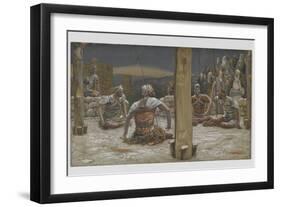 The Four Guards Sat Down and Watched Him-James Tissot-Framed Giclee Print