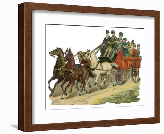 The Four-Horse Charabanc is the Most Popular Vehicle for Excursions-null-Framed Art Print