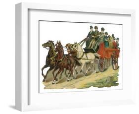 The Four-Horse Charabanc is the Most Popular Vehicle for Excursions-null-Framed Art Print