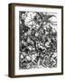 The Four Horsemen of the Apocalypse, 1498 (Woodcut)-Albrecht Dürer-Framed Giclee Print