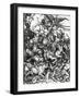 The Four Horsemen of the Apocalypse, 1498 (Woodcut)-Albrecht Dürer-Framed Giclee Print