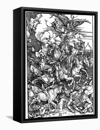 The Four Horsemen of the Apocalypse, 1498-Albrecht Durer-Framed Stretched Canvas