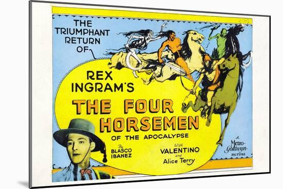 The Four Horsemen of the Apocalypse Movie Rudolphe Valentino Poster Print-null-Mounted Poster