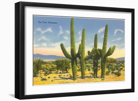 The Four Horsemen, Saguaro Cacti-null-Framed Art Print