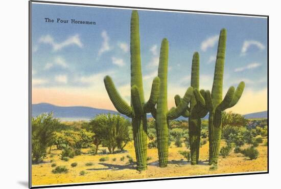 The Four Horsemen, Saguaro Cacti-null-Mounted Art Print